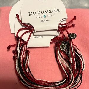 Pura Vida Red and Black Bracelets